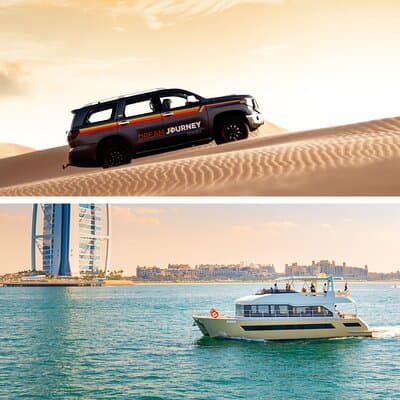 Dubai Marina Luxury Yacht Tour - Desert Safari in Red Dunes