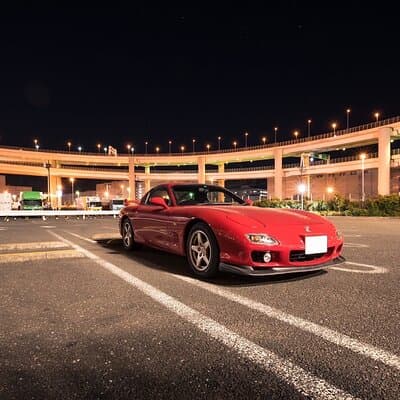 RX-7 FD Daikoku Car Meet JDM Experience (Night)
