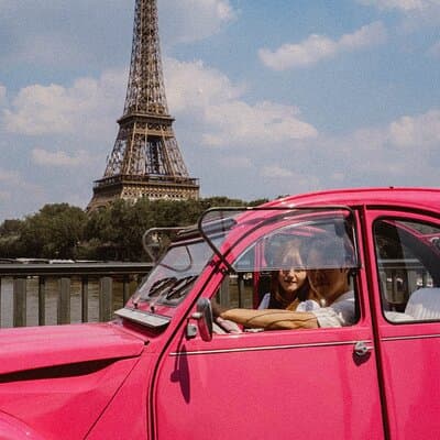 Half Day Private Tour in Paris with Pink Citroen 2CV 4