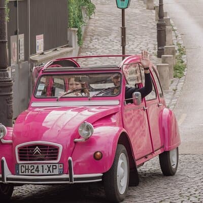 Half Day Private Tour in Paris with Pink Citroen 2CV 3