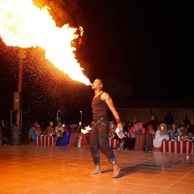 Dubai VIP Desert Safari with Pick/Drop, Camel Ride, Dinner & Show 4