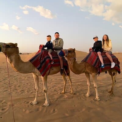 Morning Red Dune Safari with Camel Trekking and sand boarding