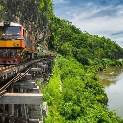 Erawan Waterfall and Death Railway Train Riding from Bangkok 3