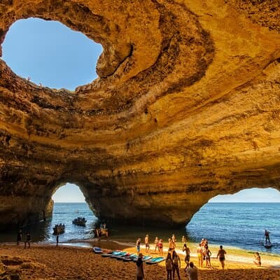 Algarve private day tour from Lisbon with benagil cave boat ride