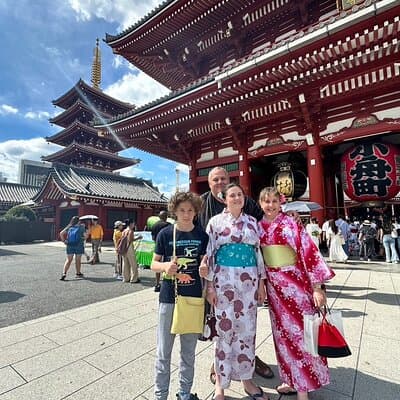 Asakusa Kimono &Tea Ceremony Private Cultural Tour by Local Guide
