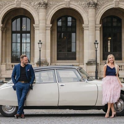 All of Paris Tour in a Vintage Open-Top French Car Citroen DS 3