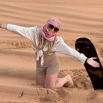 Customized Dubai Morning Desert Safari Dune Bashing Sandboarding