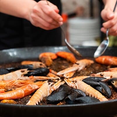 Barcelona: Black Ink Seafood Paella Cooking Class