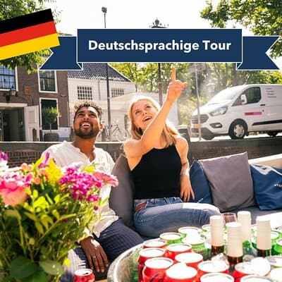 Amsterdam: German-speaking boat trip with bar on board