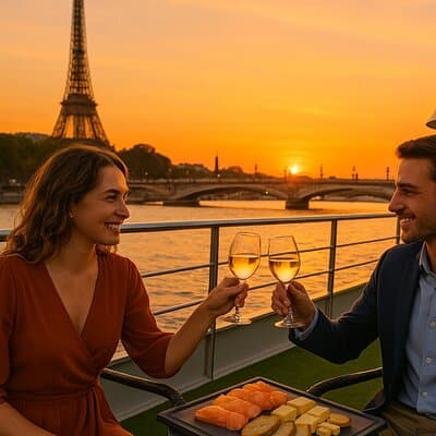 Seine River Rooftop Boat Cruise Aperitif with Drinks