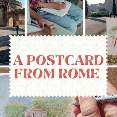 Design your own Postcard of Rome - tour with artistic activity