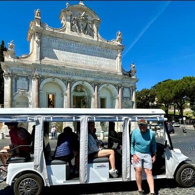 Rome Private Golf Cart Tour and Exclusive Food and Wine Tasting 3