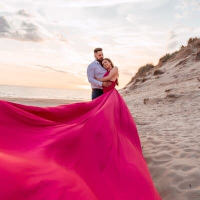 Flying Dress Photoshoot Experience in Amsterdam and Sea Coast 4