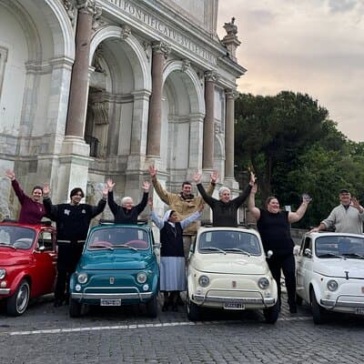 Rome: Retro Fiat 500 Car Tour with Pro Photographer
