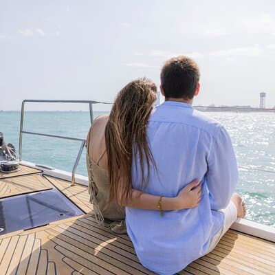 Sunset On A Luxury Sailboat From Port Olimpic 4