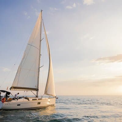 Sunset On A Luxury Sailboat From Port Olimpic 3