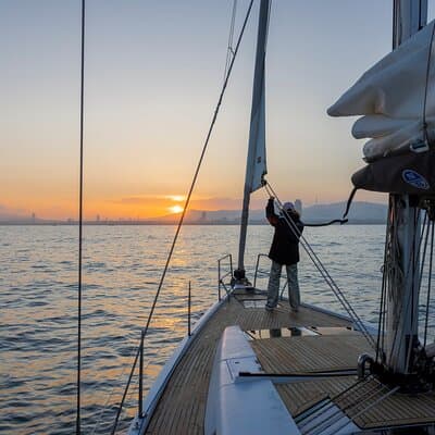 Sunset On A Luxury Sailboat From Port Olimpic 5