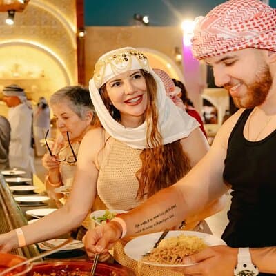 Premium Desert Safari with Quad Bike Red Dunes Camel Ride Dinner