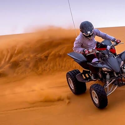 Evening Desert Safari with ATV Quad Bike Dune Bashing BBQ Dinner