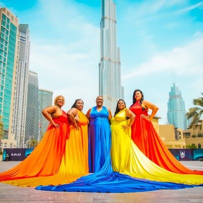 Burj Khalifa Flying Dress Instagram Videography Shoot 3