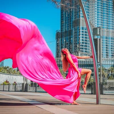 Burj Khalifa Flying Dress Instagram Videography Shoot 5