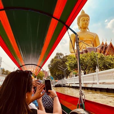 Hidden Bangkok Longtail Boat Tour to Big Buddha&Canal Life 2hrs 4