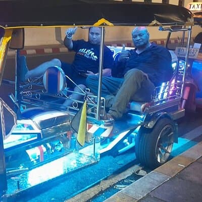 Bangkok Night Tuk Tuk: Street Food & City Lights+Hotel Pickup