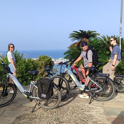 Montjuic Barcelona: Panoramic eBike Tour Views & Tapas stop 4