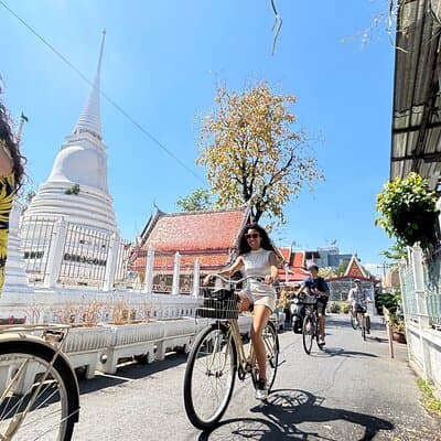 Bangkok: Bike and Longtail Boat Tour with Lunch