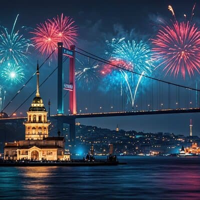 Istanbul New Year's Eve 2027 Dinner and Party Cruise on Bosphorus