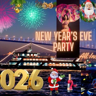 New Year Eve Cruise 2027 with Dinner at Istanbul Bosphorus