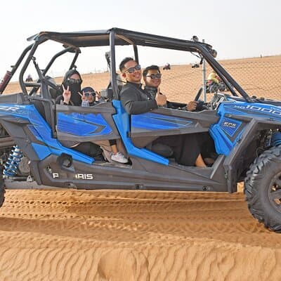 Dubai Evening Buggy Dunes Safari with Sandboarding and Camel Ride