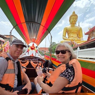 Bangkok Canal Tour by long tail boat, Wat Arun and Wat Pho