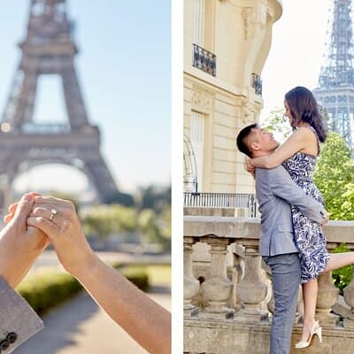 Eiffel Tower Surprise Proposal Engagement 4