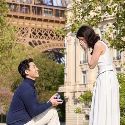 Eiffel Tower Surprise Proposal Engagement 5