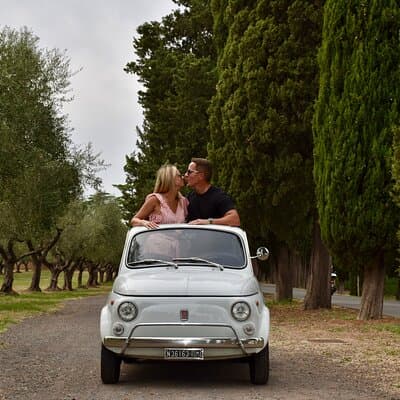 Catacombs, Appian way, Roman Wall, Aqueducts, in a Fiat500 5