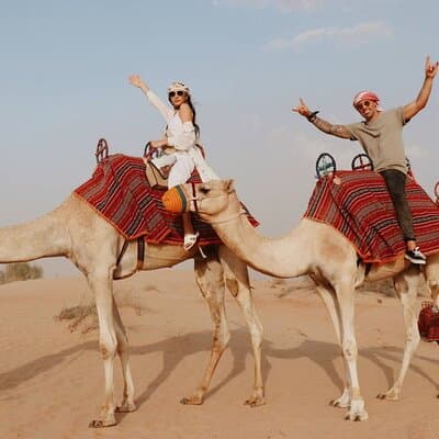 Morning Red Dunes Adventure with quad bike & Camel Ride Dubai 4