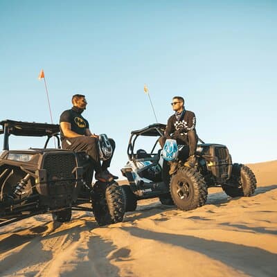 Dubai Dune Buggy Safari with Sandboarding, Camel Ride and Dinner