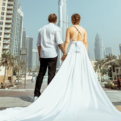 Dubai Burj Khalifa Flying Dress Photoshoot 3