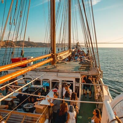 Lisbon Boat Party with Music, Drinks, and Stunning Views. 2