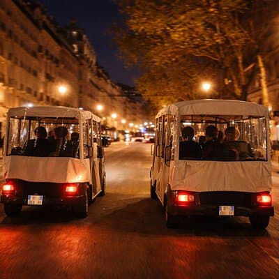 Paris by Night 2 Hour Private Golf Cart Tour