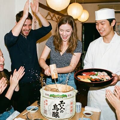 Asakusa Tokyo Sushi Making Class : Sake Ceremony & Whisk Matcha 2