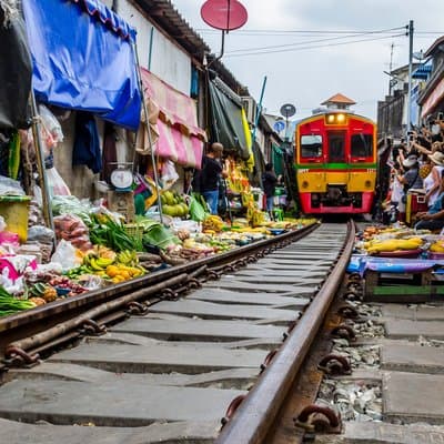 Private Maeklong Railway and Floating Market Highlight Tour 3