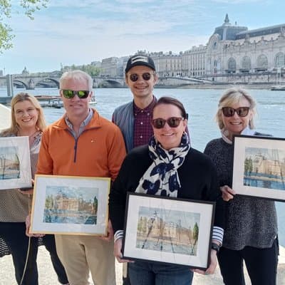 Paris Watercolor Workshop β Create Your Own Framed Paris Souvenir 5